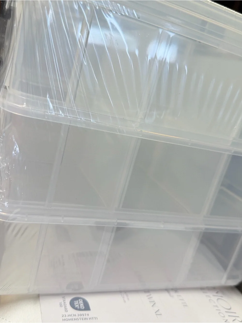 Clear Stackable Storage Organizer with Black Handle - Clear